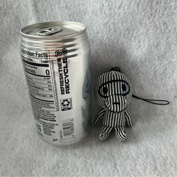 BAPE Blue Denim Striped Baby Milo Keychain Bathing Ape Japan - Picture 2 of 5